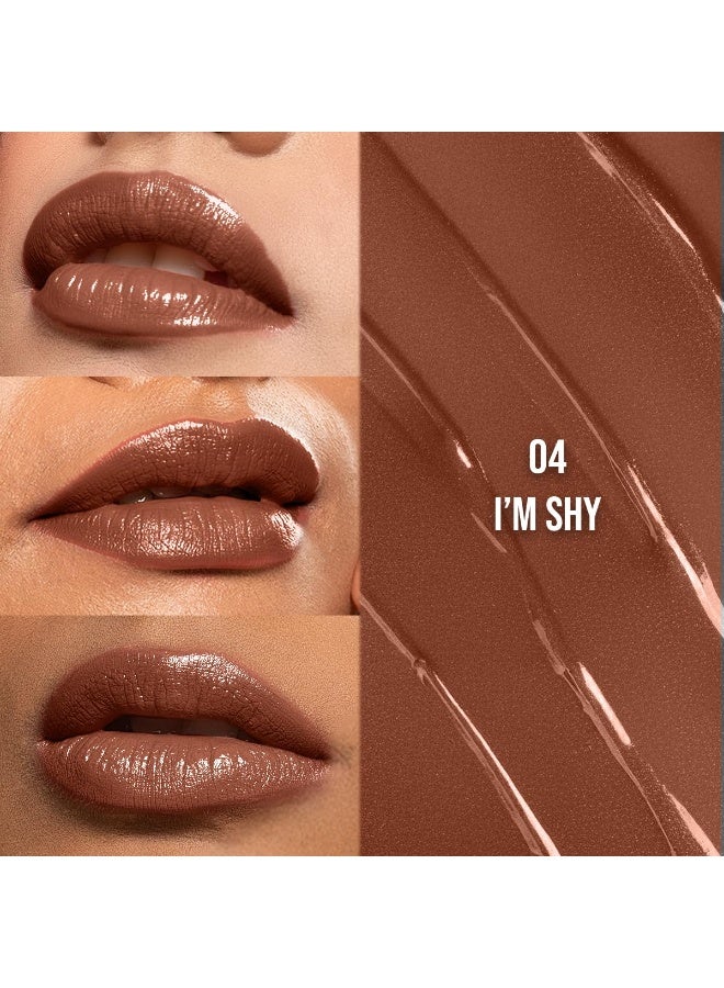 Staze 9to9 Gloss Lock 2-In-1 Liquid Lipstick | Lip Gloss For Long-Lasting Fuller & Plump Lips|Transfer-Proof & 12h Long Stay with Intense Color Payoff | Lightweight & Comfortable | 04 I'm Shy | 7g - Image 4
